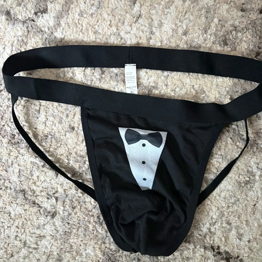 SHEIN Black Tuxedo Print Men's Underwear - Picture 1 of 3